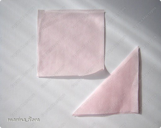 Мастер-класс по цветам из бумаги: Бутон розы из бумажных салфеток