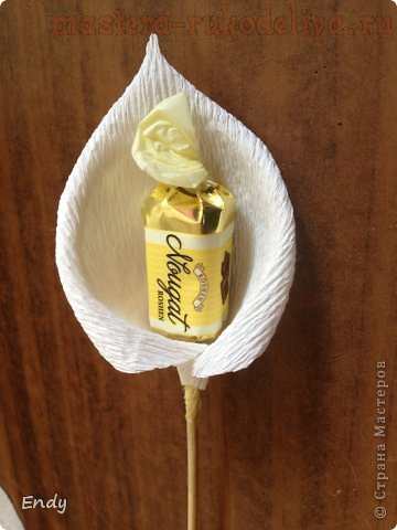 Мастер-класс по букетам из конфет: Каллы