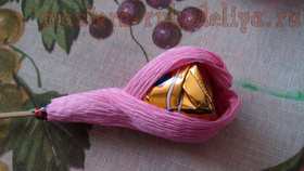 Мастер-класс по букетам из конфет: Крокусы