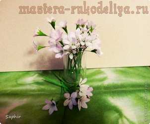 Мастер-класс по флористике: Маленькие цветочки из бумаги Кристалл