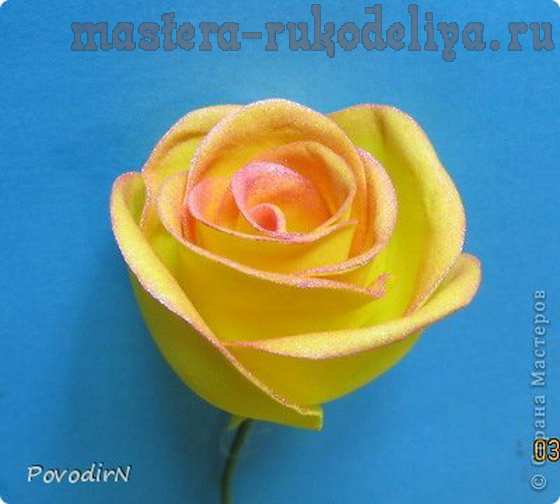 Мастер-класс по цветам из фоамирана: Золотая роза