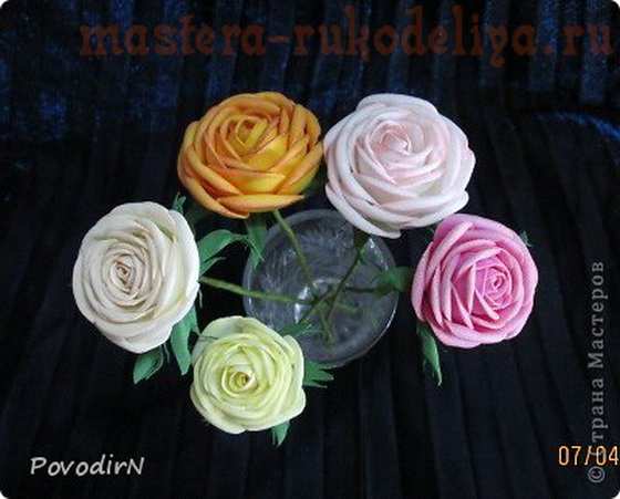 Мастер-класс по цветам из фоамирана: Золотая роза