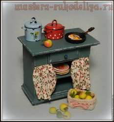 Мастер-класс по картонажу: Кухонный стол для кукольного дома