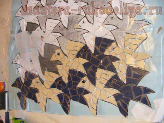 Мастер-класс по мозаике: Настенное панно Птицы по картине Мориса Эшера