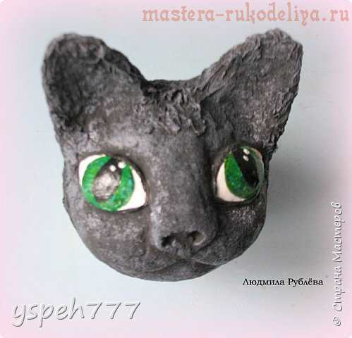 Мастер-класс по папье-маше: Кошка с изумрудными глазами