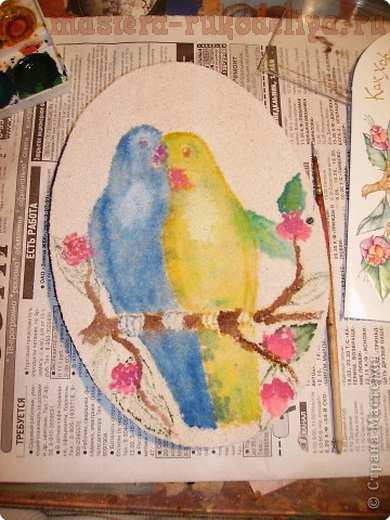 Мастер-класс по рисованию на манке: Птички