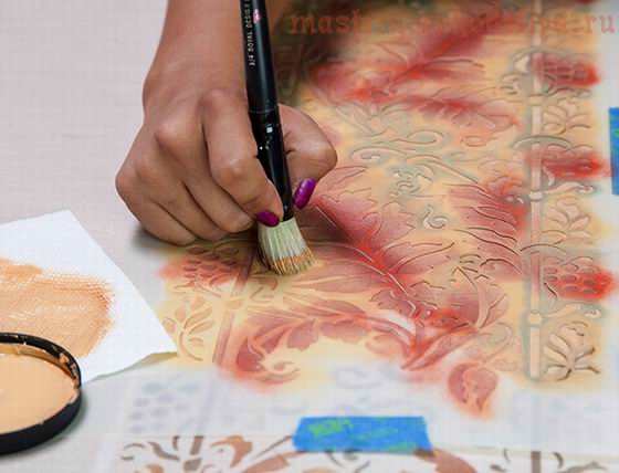 Мастер-класс по росписи на ткани: Скатерть с росписью по трафарету
