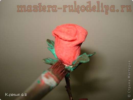 Мастер-класс по лепке из соленого теста: Листики для розы