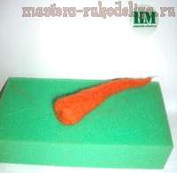 Мастер-класс по валянию: Войлочная морковка-магнит
