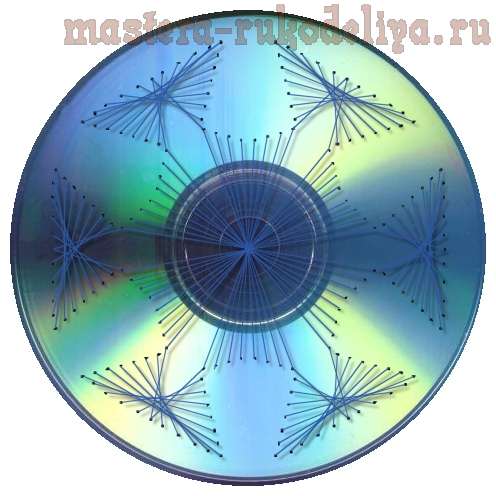 Изонить: Схема для вышивки на CD-диске 24