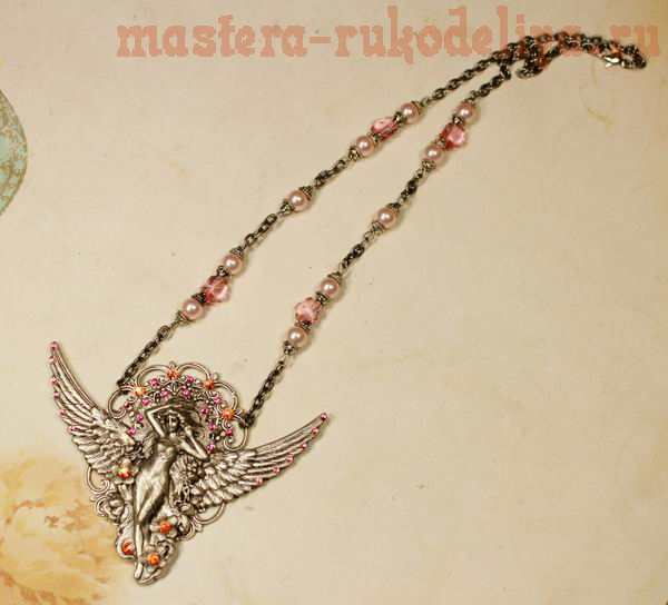 Мастер-класс по сборке бижутерии: Сказочное винтажное украшение на шею Богиня