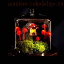 Видео мастер-класс по поделкам из пластиковых бутылок: Светильник-флоррариум Заколдованные грибы