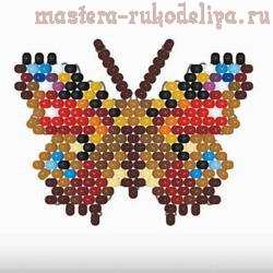Анимированный мастер-класс по бисероплетению: Мозаичное плетение Бабочки Павлиний Глаз