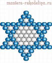 Анимированный мастер-класс по бисероплетению: Плетение Маген-Давида Кирпичным Стежком