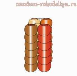 Анимированный мастер-класс по бисероплетению: Ндебеле. Четырёхгранный Шнур