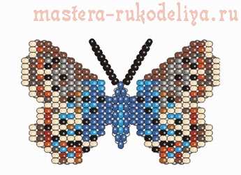 Анимированный мастер-класс по бисероплетению: Бабочка Голубянка. Параллельное плетение на проволоке