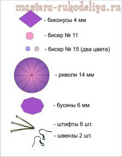 Мастер-класс по бисероплетению: Серьги 