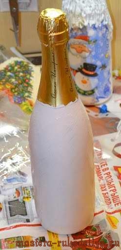 Мастер-класс: Декупаж Новогоднего шампанского