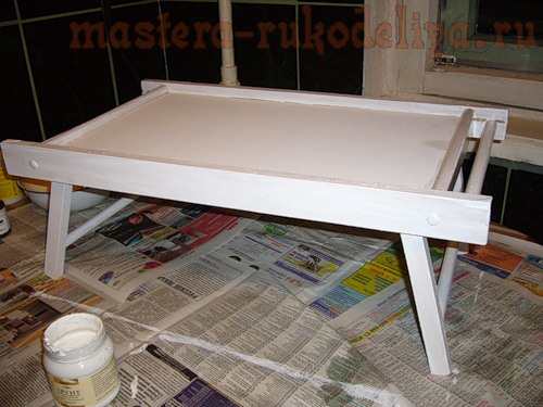 Мастер-класс по декупажу: Декорируем деревянный кофейный столик
