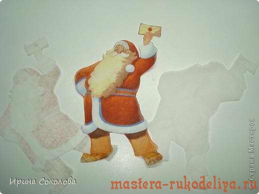 Мастер-класс: Панно - Дед Мороз