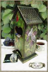 Мастер-класс по декупажу на дереве: Чайный домик "Райский сад"