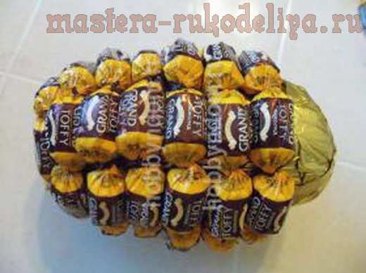 Мастер-класс по букетам из конфет: Ананас