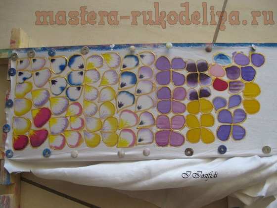 Мастер-класс по созданию цветов из ткани: Анютины глазки