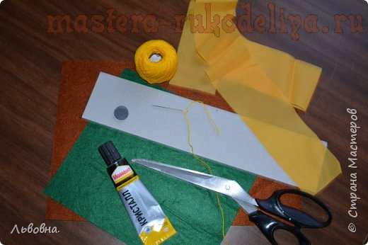 Мастер-класс по созданию цветов из ткани: Подсолнух