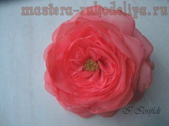 Мастер-класс по созданию цветов из ткани: Роза Остина из полиэстра