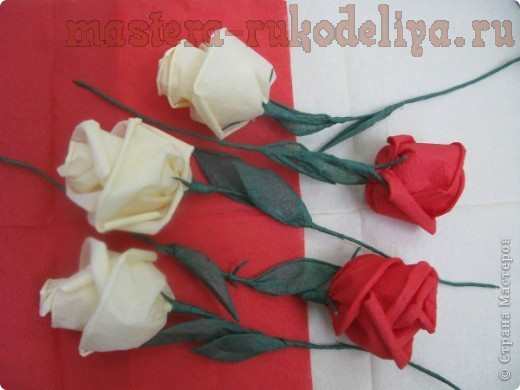 Мастер-класс: Розы из бумажных салфеток