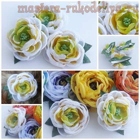 Мастер-класс по флористике: Розы из ткани