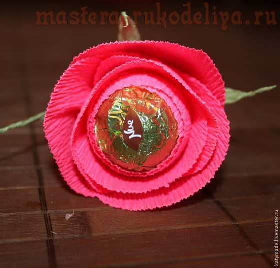 Мастер-класс по букетам из конфет: Цветок для букета