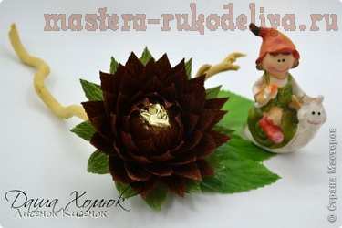 Мастер-класс по букетам из конфет: Цветок лотоса