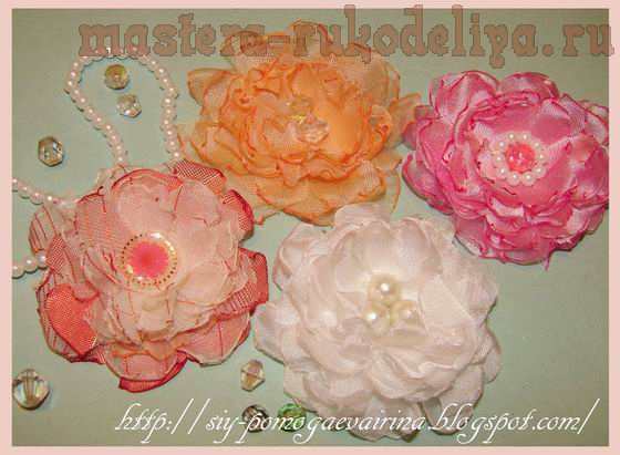 Мастер-класс по цветам из ткани: Воздушная роза