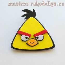 Делаем брошь Angry Birds из фоамирана. Схема