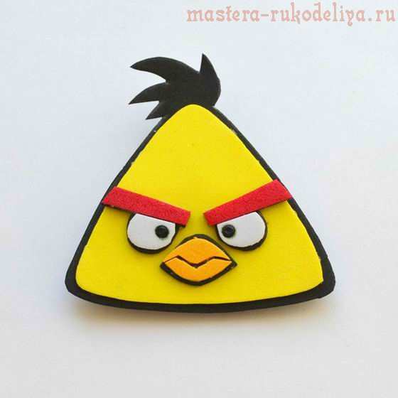 Делаем брошь Angry Birds из фоамирана. Схема