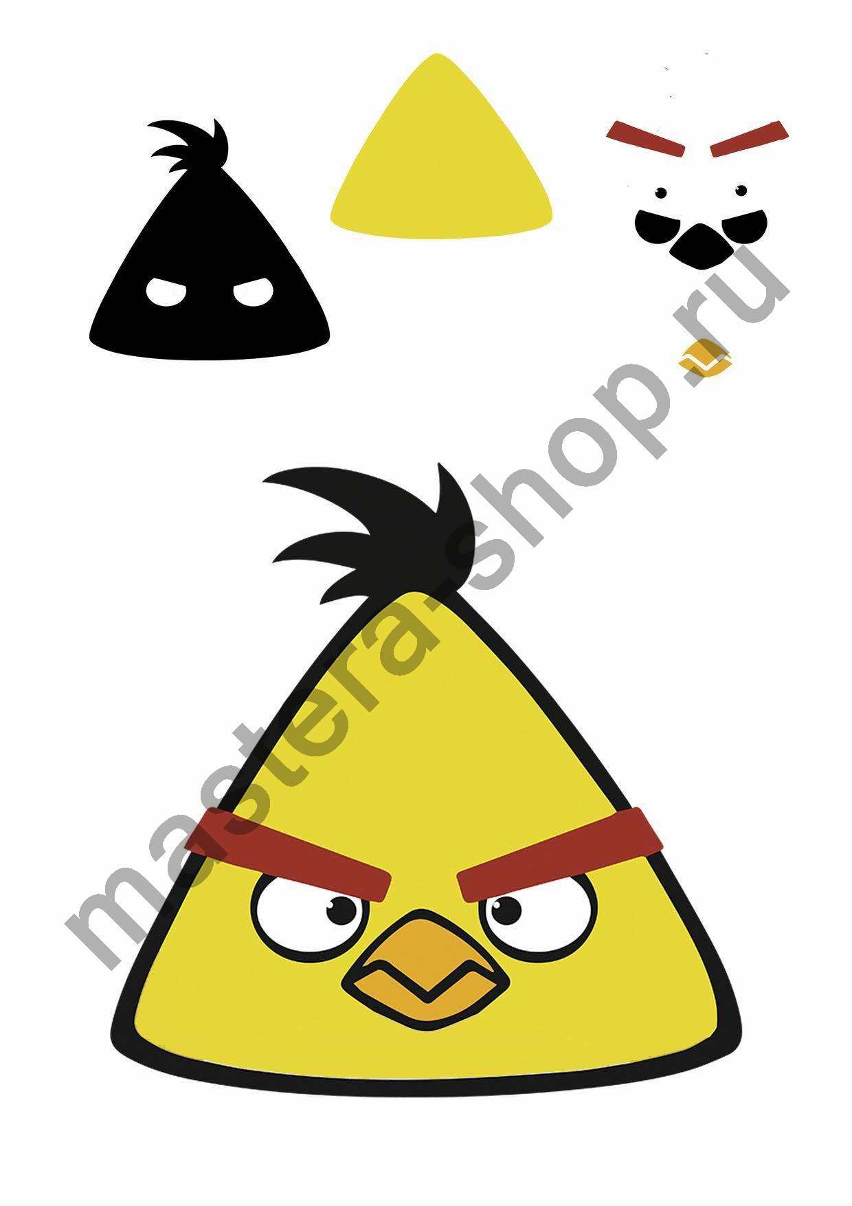 Делаем брошь Angry Birds из фоамирана. Схема