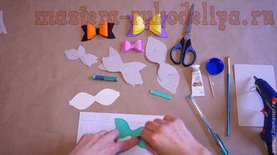 Мастер-класс по поделкам из фоамирана: Бант, заколка или галстук-бабочка
