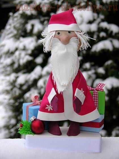 Мастер-класс по поделкам из фоамирана: Дед Мороз