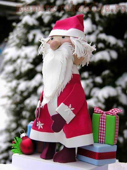 Мастер-класс по поделкам из фоамирана: Дед Мороз