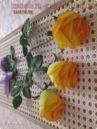 Мастер-класс по цветам из фоамирана: Панно; Розы.
