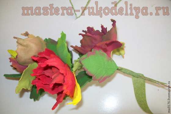 Мастер-класс по цветам из фоамирана: Венок 