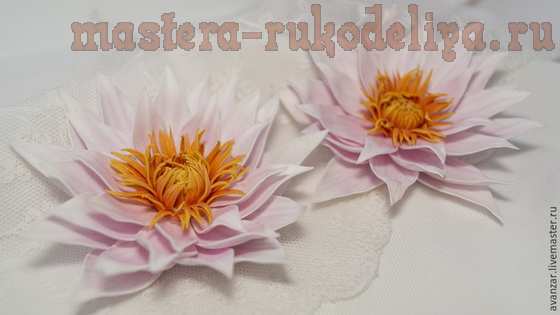 Мастер-класс по цветам из фоамирана: Водные лилии