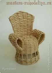 Мастер-класс по плетению из газет: Кресло