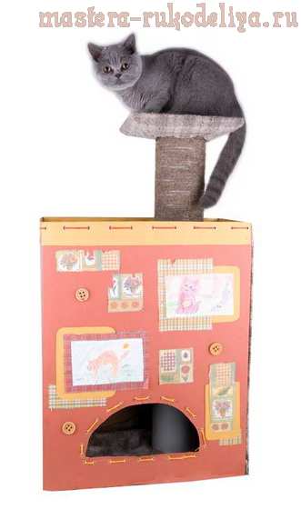Мастер-класс по картонажу: Домик для котенка