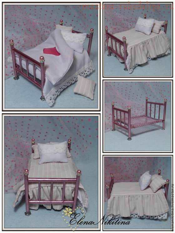 Мастер-класс: Кровать. Кукольная миниатюра