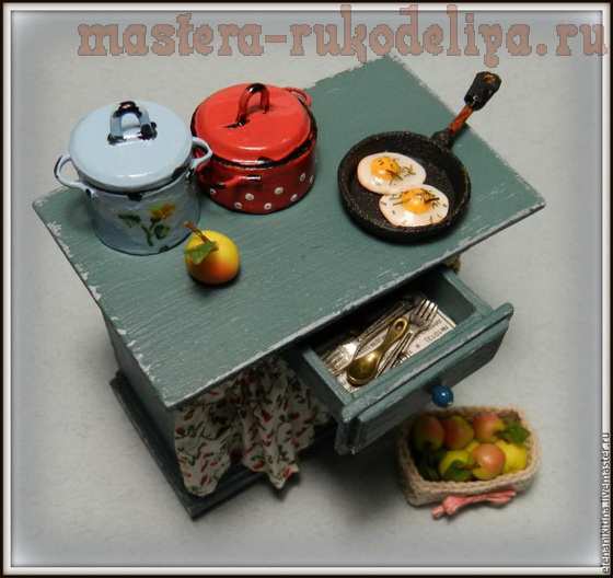 Мастер-класс по картонажу: Кухонный стол для кукольного дома