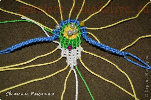 Мастер-класс по макраме: Цветной павлин (Часть 3)