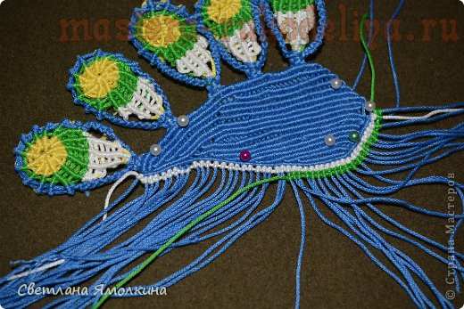 Мастер-класс по макраме: Цветной павлин (Часть 3)