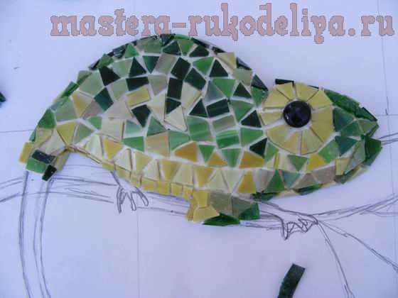Мастер-класс по мозаике: Настенное панно Мозаичные хамелеоны